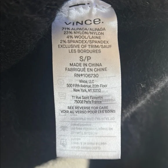 Vince Women's Alpaca Blend Quarter Zip Pullover - Picture 8 of 9